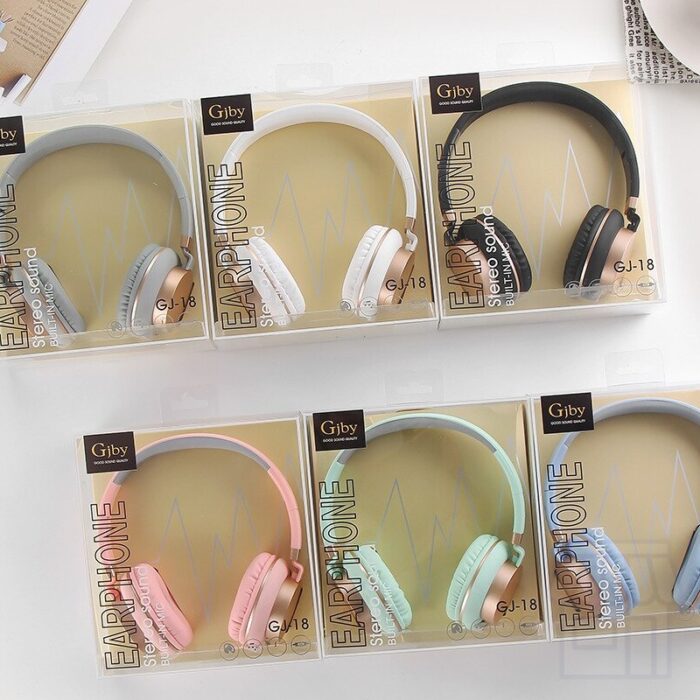 ⁦سماعة رأس سلكية من جيبي بألوان مختلفة-GJBY GJ18 Earphone Headphone⁩ - الصورة ⁦8⁩