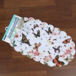 ⁦دعاسة حمام وبانيو مانعة للانزلاق مستطيل بتصميم رسومات الفراشة⁩ - الصورة ⁦3⁩