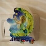 ⁦لمبة (مصباح ليل) بتصميم على شكل قمر برسومات دب⁩ - الصورة ⁦2⁩