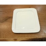 ⁦صحن بورسلان مربع لون أبيض أبعاده 25*25 سم⁩ - الصورة ⁦2⁩
