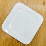 ⁦صحن بورسلان مربع لون أبيض أبعاده 25*25 سم⁩ - الصورة ⁦3⁩