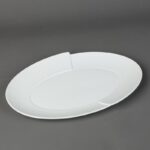 ⁦صحن بورسلان بيضاوي لون أبيض أبعاده 31*19.8 سم⁩ - الصورة ⁦5⁩