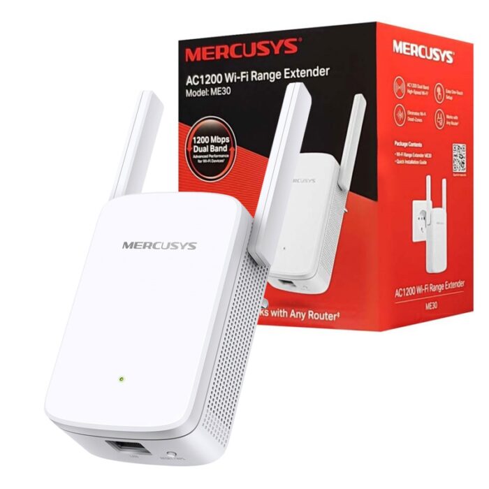 ⁦ميركوسيس مُقوى وموسع إشارة واي فاي ايه سي 1200 لون أبيض- Mercusys AC1200 Wi-Fi Range Extender⁩ - الصورة ⁦6⁩