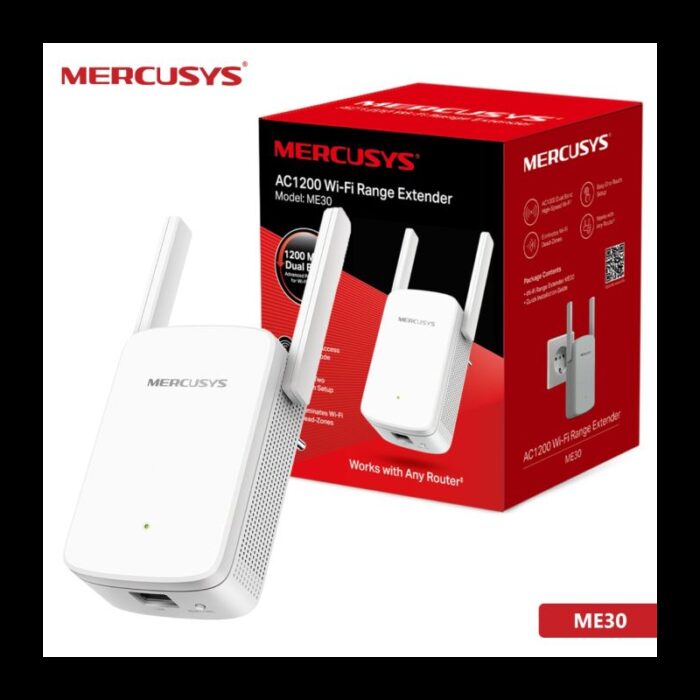 ⁦ميركوسيس مُقوى وموسع إشارة واي فاي ايه سي 1200 لون أبيض- Mercusys AC1200 Wi-Fi Range Extender⁩ - الصورة ⁦7⁩