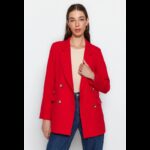 بليزر تركي للنساء لون أحمر