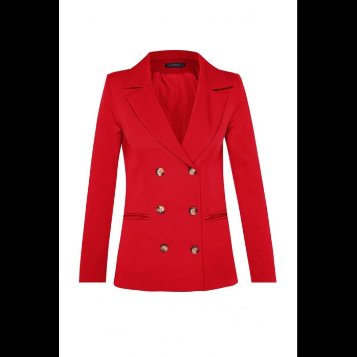 ⁦بليزر تركي للنساء لون أحمر⁩ - الصورة ⁦6⁩