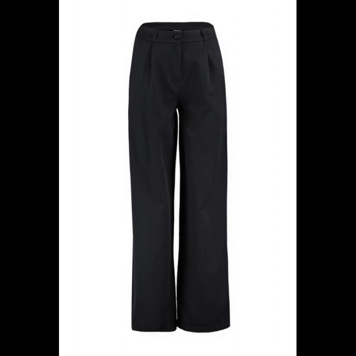 ⁦بنطلون تركي خصر مرتفع وساق واسعة للنساء لون أسود⁩ - الصورة ⁦6⁩