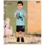 بيجامة صيفية ولادي لون أزرق فاتح و كحلي