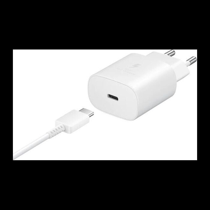 ⁦Samsung Power Adapter Wall Charger (25W) - شاحن سامسونج الأصلي بقوة 25 واط لون أبيض⁩ - الصورة ⁦2⁩