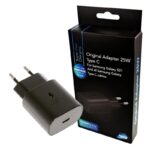 ⁦عظمة شحن (محول) سامسونج الأصلي بقوة 25 واط ومنفذ تايب سي لون أسود⁩ - الصورة ⁦2⁩