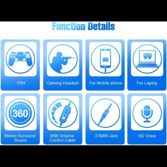 ⁦سماعات سلكية مع ميكروفون من اوفلينج لون أسود - Ovling Ov-P3 3.5Mm Wired Gaming Headset⁩ - الصورة ⁦7⁩