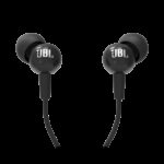 سماعات اذن سلكية من جي بي ال لون أسود-JBL C100 Wired In Ear Headphones with Mic Black
