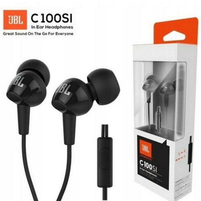 ⁦سماعات اذن سلكية من جي بي ال لون أسود-JBL C100 Wired In Ear Headphones with Mic Black⁩ - الصورة ⁦6⁩