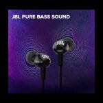 ⁦سماعات اذن سلكية من جي بي ال لون أسود-JBL C100 Wired In Ear Headphones with Mic Black⁩ - الصورة ⁦7⁩