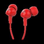 ⁦سماعات اذن سلكية من جي بي ال لون أحمر-JBL C100 Wired In Ear Headphones with Mic Red⁩ - الصورة ⁦3⁩