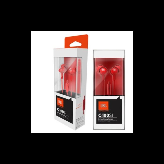 ⁦سماعات اذن سلكية من جي بي ال لون أحمر-JBL C100 Wired In Ear Headphones with Mic Red⁩ - الصورة ⁦12⁩