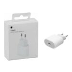 عظمة شحن (محول) ايفون الأصلي  منفذ تايب سي 20 واط لون أبيض - Apple USB-C Power Adapter 20W White