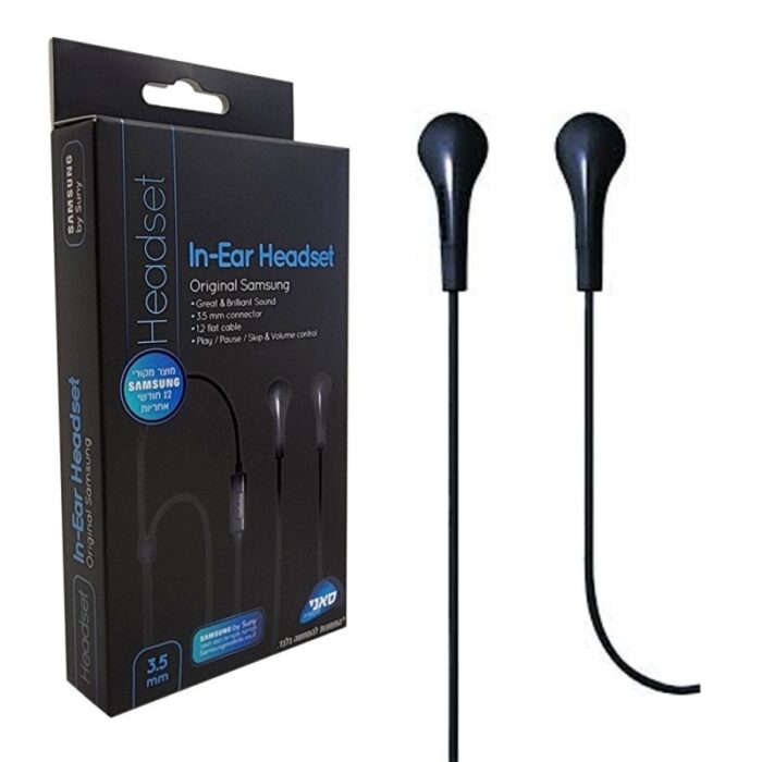 10329932_67db94bfeb8d5 سماعات اذن سلكية سامسونج منفذ اوكس لون أسود- Samsung In-Ear Headset 3.5 mm Black - الصورة 1