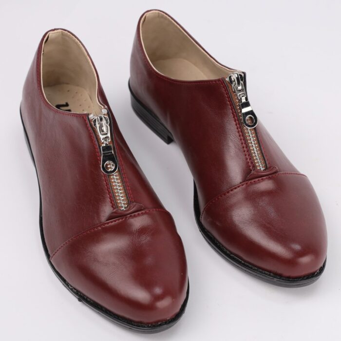 ⁦حذاء ايرون جلد بأربطة للنساء لون خمري-IRON Womens' Shoes⁩ - الصورة ⁦4⁩