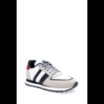 ⁦حذاء يو اس بولو جلد للرجال لون أبيض وكحلي وبيج⁩ - الصورة ⁦4⁩