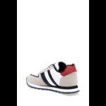 ⁦حذاء يو اس بولو جلد للرجال لون أبيض وكحلي وبيج⁩ - الصورة ⁦5⁩