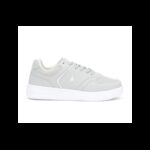 حذاء يو اس بولو جلد للرجال لون رمادي ونعل أبيض