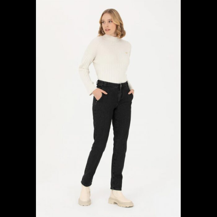 ⁦بلوزة يو اس اسنت بولو صوف للنساء سادة بيج⁩ - الصورة ⁦4⁩