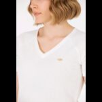 ⁦تيشيرت يو اس اسنت بولو قبة شكل 7 للنساء سادة أبيض⁩ - الصورة ⁦7⁩