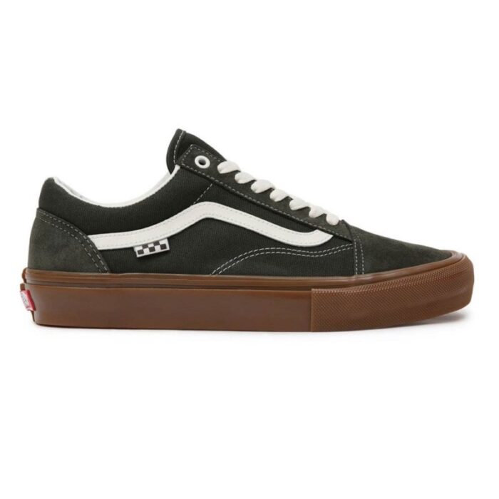10330094_67db957fe6af4 حذاء فانز اولد سكيت سكول للرجال لون أخضر غامق ونعل بني- Vans Mens' Skate Old Skool Shoes - الصورة 1