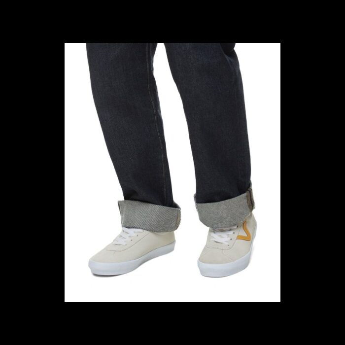 ⁦حذاء فانز سكيت سبورت للجنسين لون أبيض وذهبي ونعل أبيض- Vans Unisex' Skate Sport Shoes⁩ - الصورة ⁦9⁩