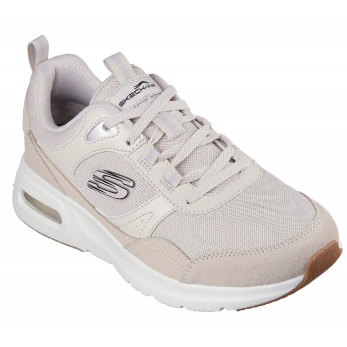 ⁦حذاء سكيتشرز سكيتش اير كورت-ريترو أفينيو للنساء لون بيج ونعل أبيض- Skechers Women's Skech-Air Court - Retro Avenue Shoes⁩ - الصورة ⁦5⁩