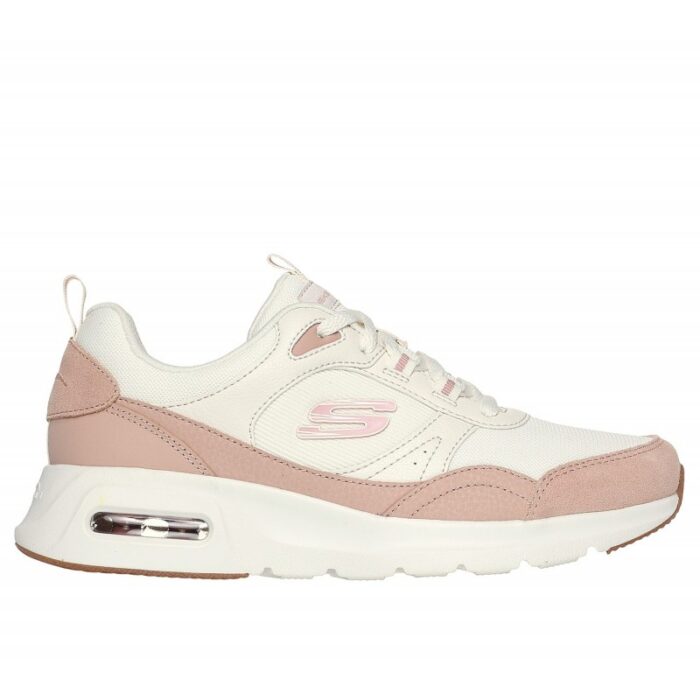 10330308_67db9614c410c حذاء سكيتشرز سكيتش اير كورت-ريترو أفينيو للنساء لون أبيض وزهري ونعل أبيض- Skechers Women's Skech-Air Court - Retro Avenue Shoes - الصورة 1