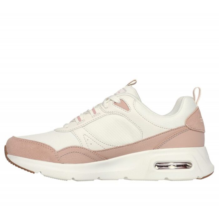 ⁦حذاء سكيتشرز سكيتش اير كورت-ريترو أفينيو للنساء لون أبيض وزهري ونعل أبيض- Skechers Women's Skech-Air Court - Retro Avenue Shoes⁩ - الصورة ⁦5⁩