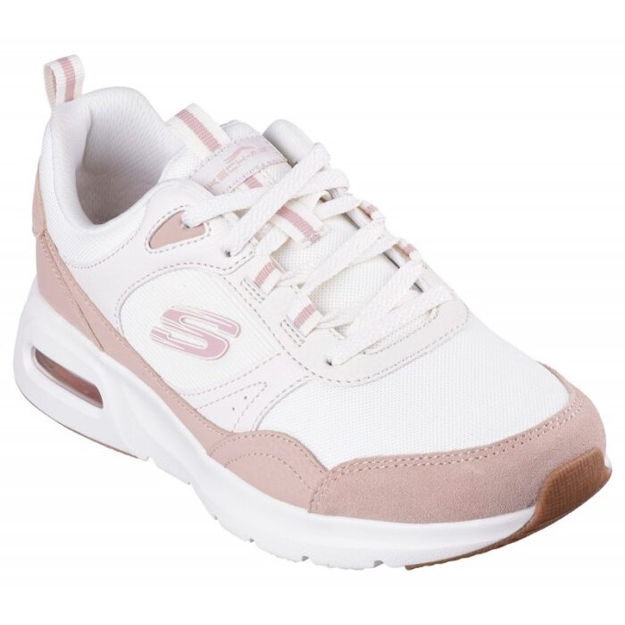 ⁦حذاء سكيتشرز سكيتش اير كورت-ريترو أفينيو للنساء لون أبيض وزهري ونعل أبيض- Skechers Women's Skech-Air Court - Retro Avenue Shoes⁩ - الصورة ⁦6⁩