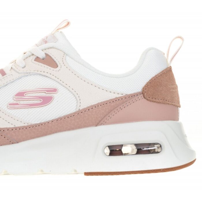 ⁦حذاء سكيتشرز سكيتش اير كورت-ريترو أفينيو للنساء لون أبيض وزهري ونعل أبيض- Skechers Women's Skech-Air Court - Retro Avenue Shoes⁩ - الصورة ⁦11⁩