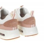 ⁦حذاء سكيتشرز سكيتش اير كورت-ريترو أفينيو للنساء لون أبيض وزهري ونعل أبيض- Skechers Women's Skech-Air Court - Retro Avenue Shoes⁩ - الصورة ⁦12⁩