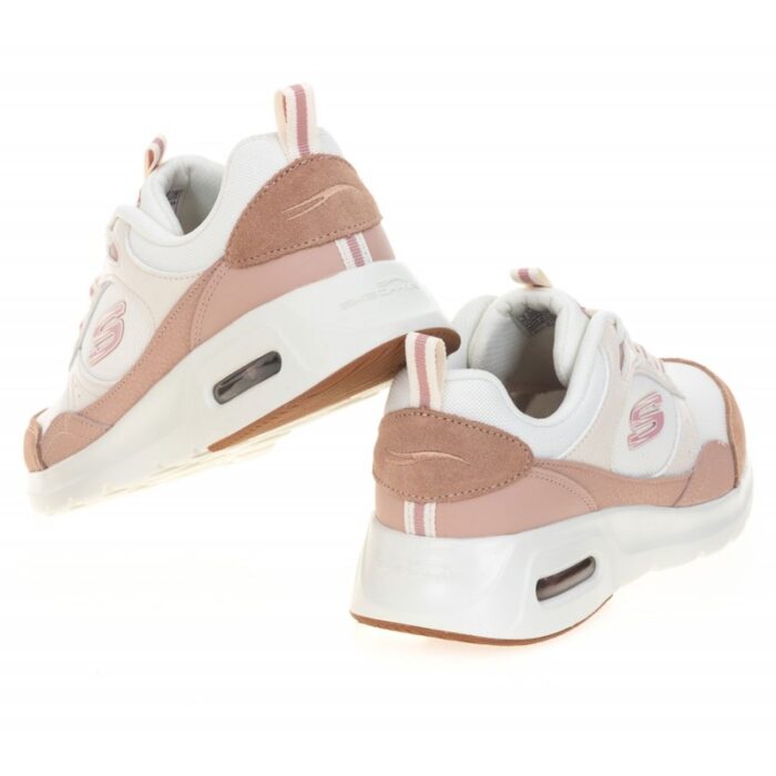 ⁦حذاء سكيتشرز سكيتش اير كورت-ريترو أفينيو للنساء لون أبيض وزهري ونعل أبيض- Skechers Women's Skech-Air Court - Retro Avenue Shoes⁩ - الصورة ⁦13⁩