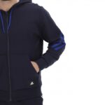 ⁦هودي اديداس فيوتشر ايكون ثلاث خطوط للرجال لون أزرق-adidas Mens' Future Icons 3-Stripes Full-Zip Hoodie - Blue⁩ - الصورة ⁦5⁩