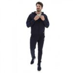 ⁦هودي اديداس فيوتشر ايكون ثلاث خطوط للرجال لون أزرق-adidas Mens' Future Icons 3-Stripes Full-Zip Hoodie - Blue⁩ - الصورة ⁦6⁩