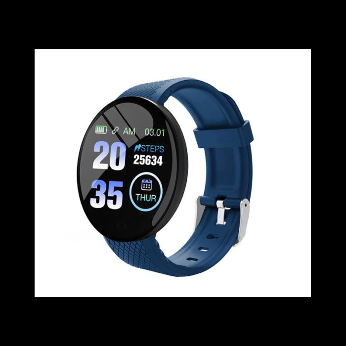 10330434_67db96ac0146c ساعة ذكية دائرية بحزام أسود او أزرق - الصورة 1