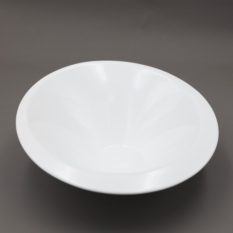 ⁦جاط تقديم بورسلان بتصميم دائري قطر 28 سم لون أبيض⁩ - الصورة ⁦1⁩