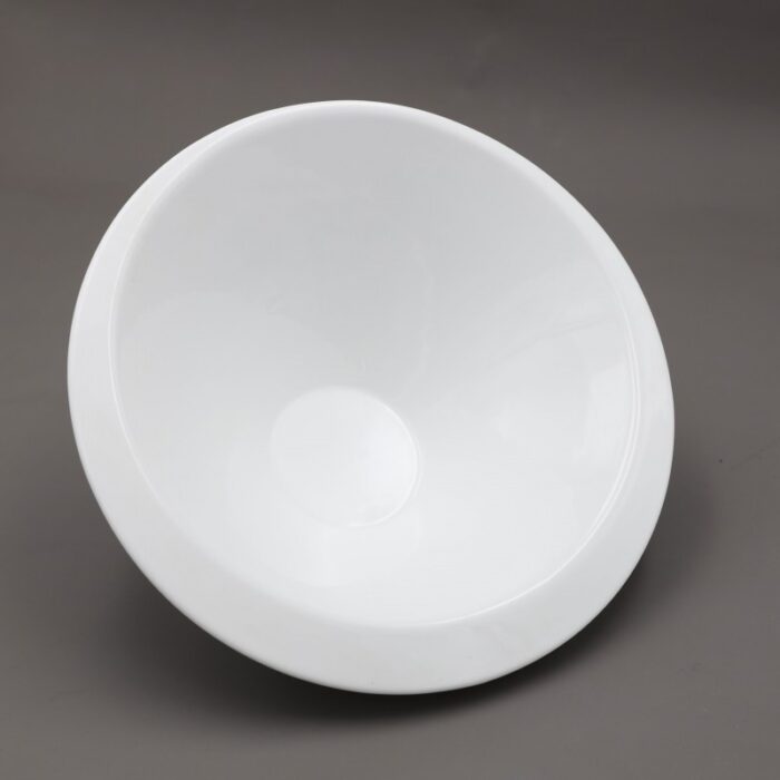 ⁦جاط تقديم بورسلان بتصميم دائري قطر 28 سم لون أبيض⁩ - الصورة ⁦2⁩