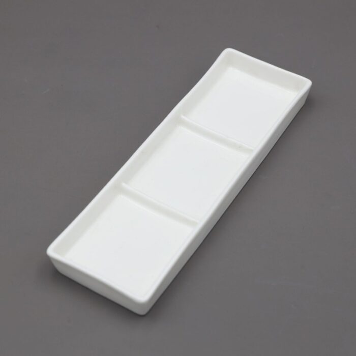 10330511_67db972138780 صحن بورسلان مستطيل حجم 20×6 سم لون أبيض - الصورة 1