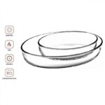 ⁦طقم borcam زجاج حراري  بتصميم بيضاوي من قطعتين شفاف سعة 1.55+3.2 لتر⁩ - الصورة ⁦4⁩