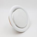 ⁦جريل شفقط ألمنيوم دائري حجم 8 انش لون أبيض⁩ - الصورة ⁦2⁩