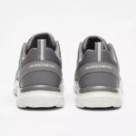 ⁦حذاء سكيتشرز تراك برودر للرجال لون رمادي ونعل أبيض- Skechers Men's Sport Track Broader Shoes⁩ - الصورة ⁦9⁩