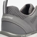 ⁦حذاء سكيتشرز تراك برودر للرجال لون رمادي ونعل أبيض- Skechers Men's Sport Track Broader Shoes⁩ - الصورة ⁦11⁩