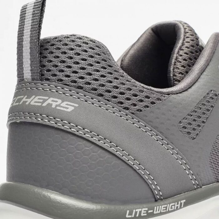 ⁦حذاء سكيتشرز تراك برودر للرجال لون رمادي ونعل أبيض- Skechers Men's Sport Track Broader Shoes⁩ - الصورة ⁦11⁩