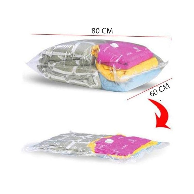 ⁦كيس تخزين شفاف بتنقية شفط الهواء حجم 60×80 سم⁩ - الصورة ⁦1⁩