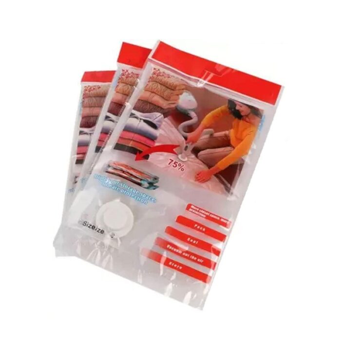 ⁦كيس تخزين شفاف بتنقية شفط الهواء حجم 60×80 سم⁩ - الصورة ⁦3⁩